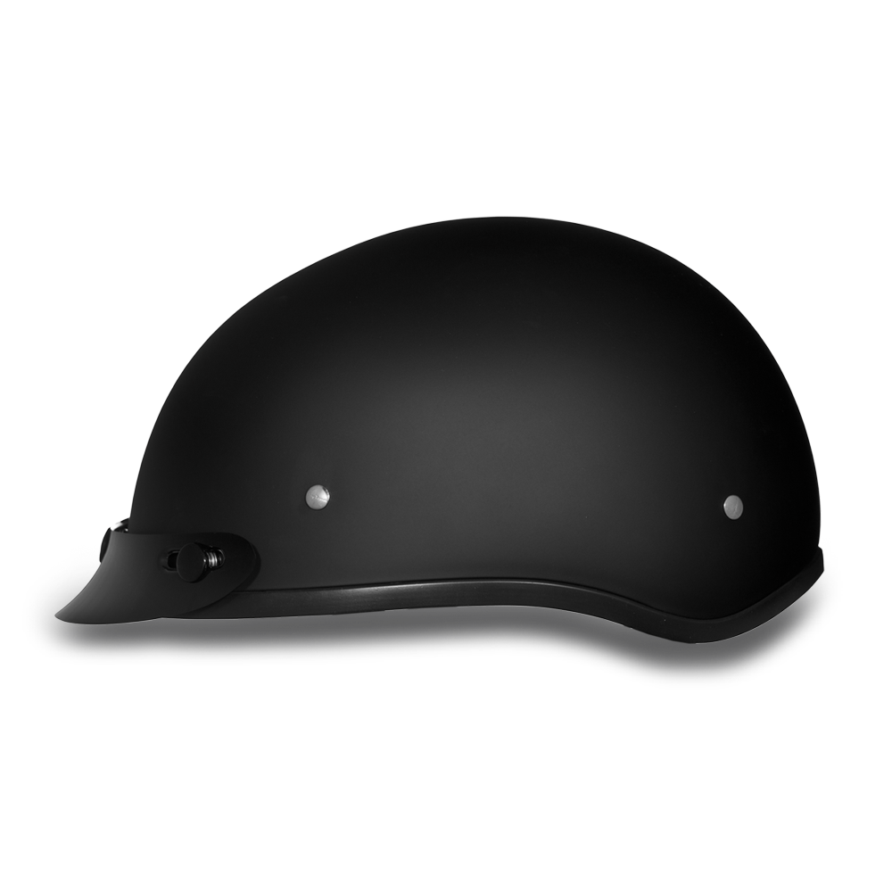 Daytona Helmets Skull Cap 1/2 Open Face Dull Black D.O.T. Motorcycle