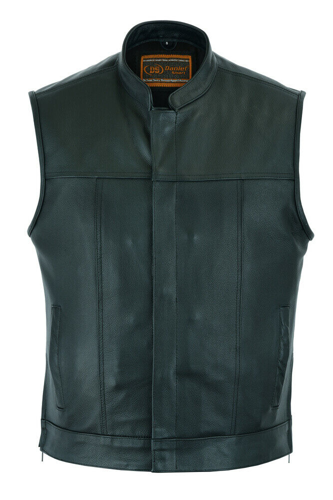 Daniel Smart DS171 Double Crosser Leather Motorcycle Vest