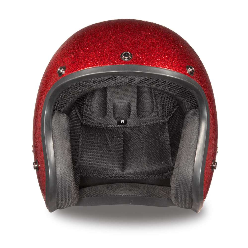 Daytona CRUISER-RED METAL FLAKE Open face DOT Motorcycle Helmet DC7-RD