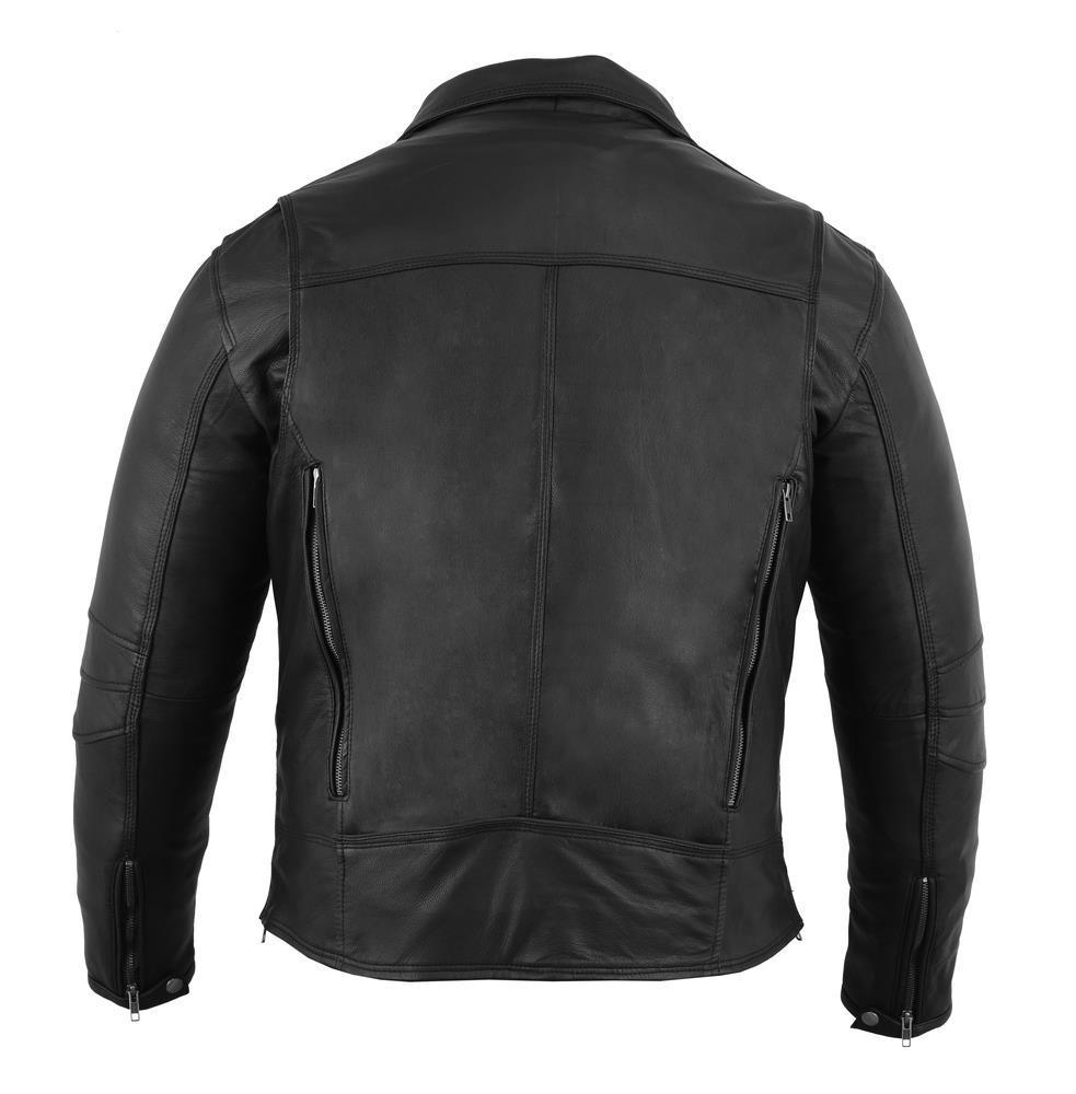 Men's Modern Longer Motorcycle Beltless Bike Apparel Jacket Daniel ...