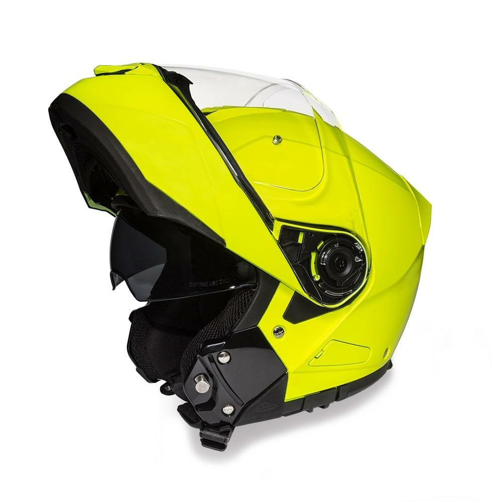 Daytona GLIDE FLUORESCENT YELLOW DOT Approved Modular Motorcycle Helmet
