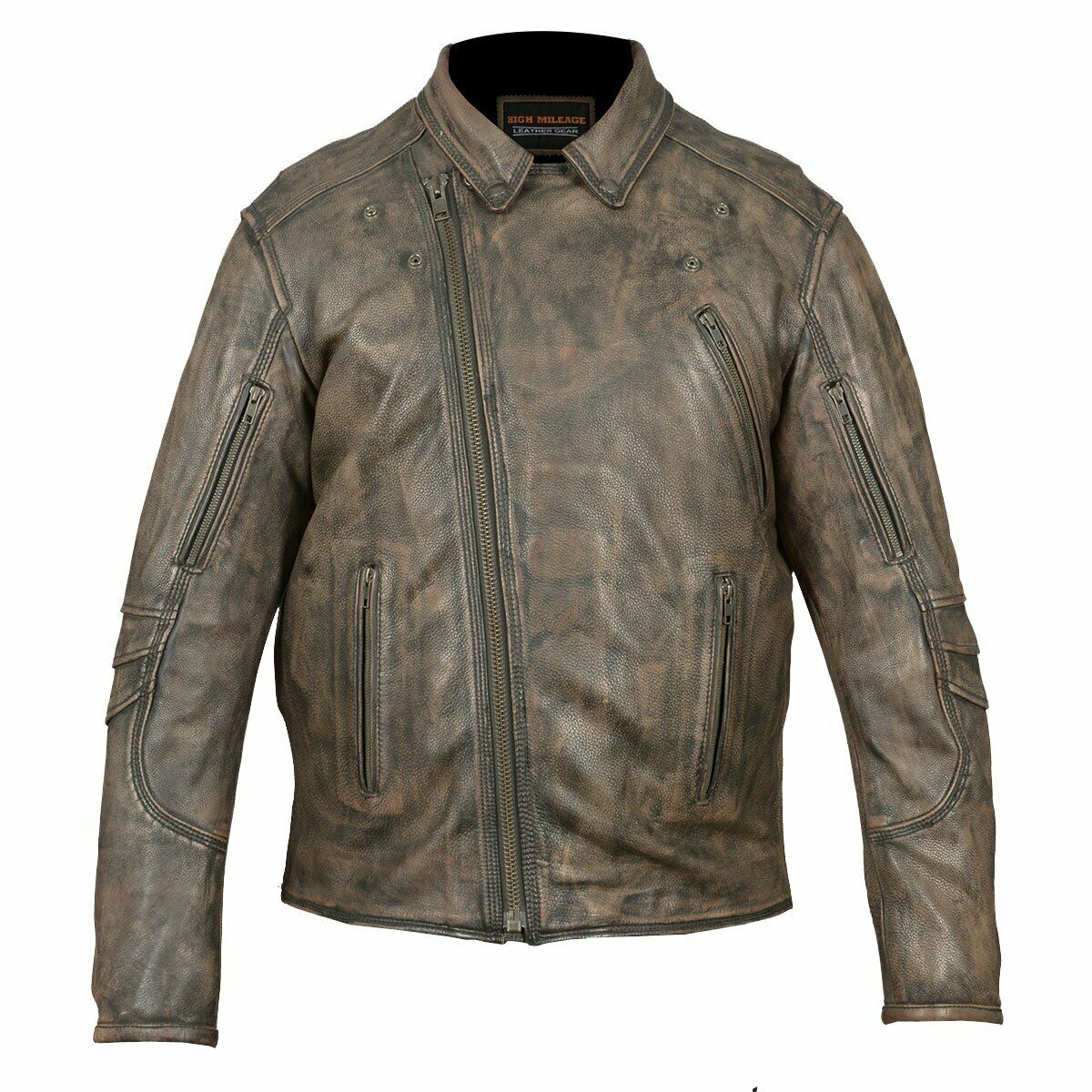 Vance Leather HMM542DB Padded Vented Leather MC Jacket