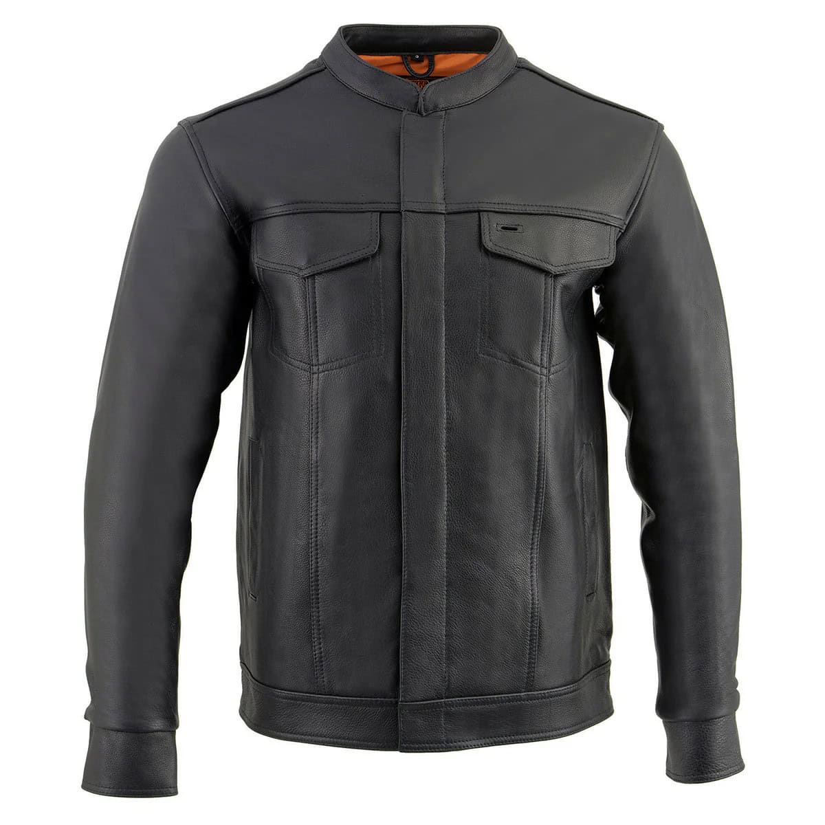 Milwaukee Leather MLM1610 Club Style Biker Leather Shirt Motorcycle Jacket
